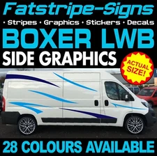 to fit PEUGEOT BOXER L3 LWB GRAPHICS STICKERS STRIPES DAY VAN CAMPER MOTORHOME