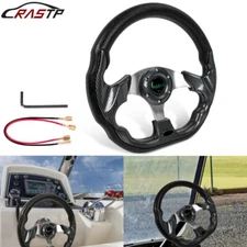 13" Carbon Fiber Golf Cart Steering Wheel For EZGO TXT RXV Yamaha and Club Car