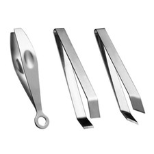 3PCS Stainless Steel Pig Hair Tweezers Fishbone Tweezers Pig Hair Removers