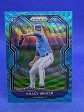 2021 Panini Prizm Tier II Teal Wave Prizm Brady Singer #114 Rookie RC
