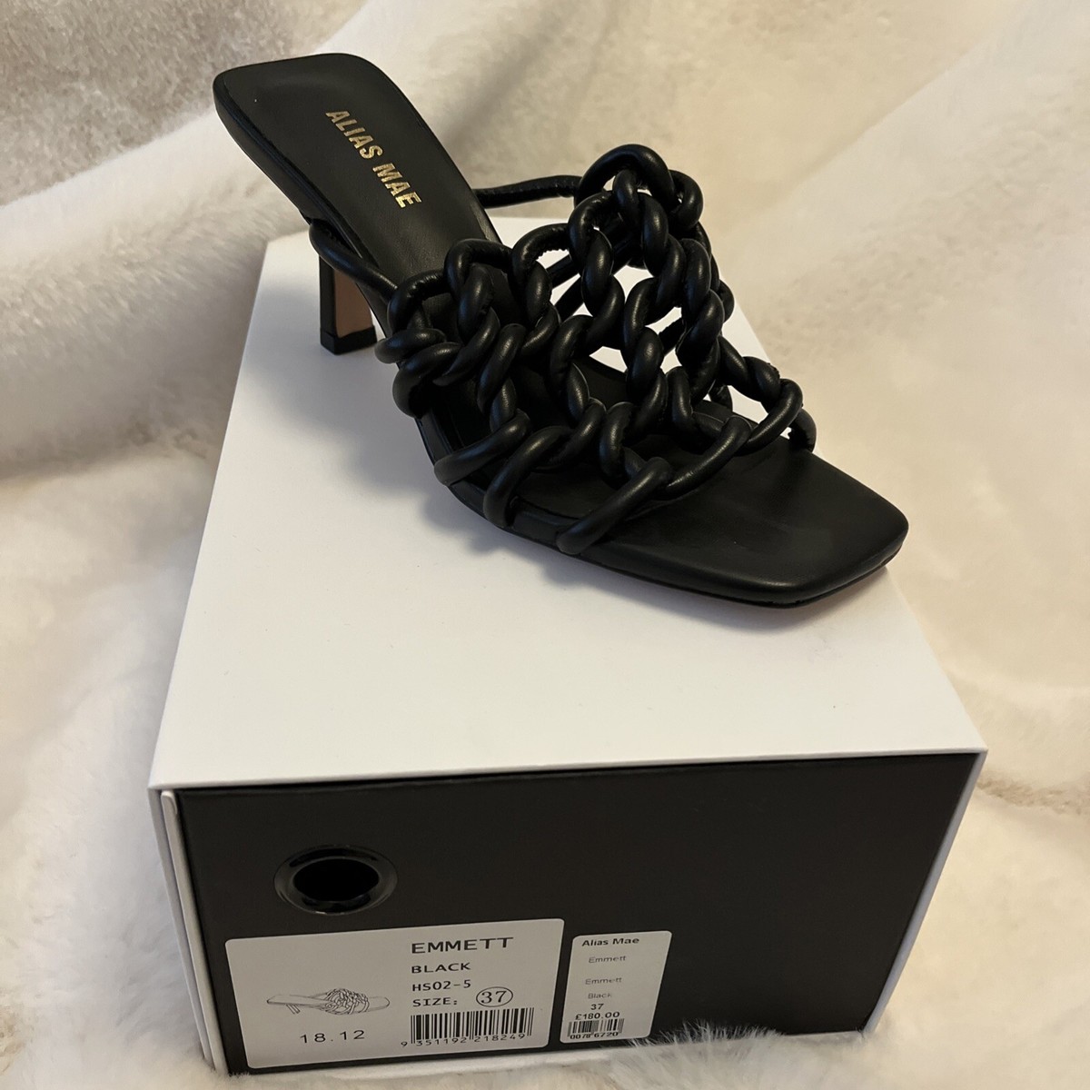 Alias Mae Shoes Rope Heels Mules Black Zara Size 4/37 Brand New In Box Cost  £180