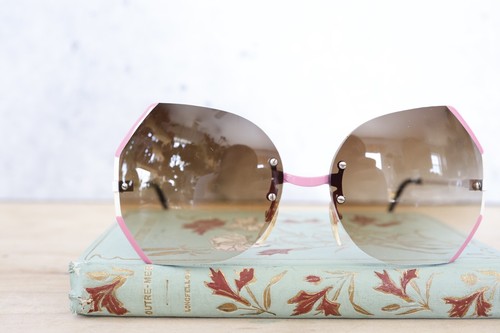 Vintage 2000s Y2K Rimless Butterfly Sunglasses NOS Whimsigoth Fairy 90s Mcbling - Picture 3 of 8