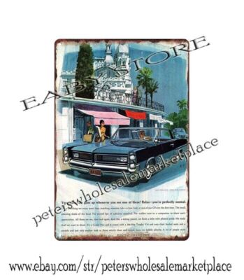 apartment decor stores 1964 car automotive Pulse Rate goes up metal tin sign