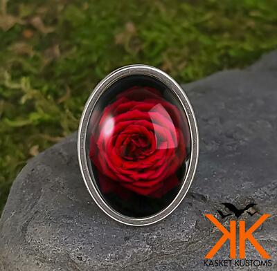 Red Rose Ring - Flower Petals Photography Handmade Silver Jewelry - 768 ...