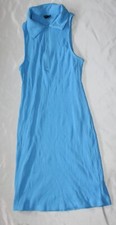 Wild Fable Women's Sleeveless Zip Front Bodycon Polo Dress Black M