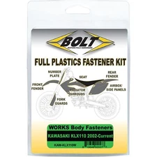 Bolt MC Hardware Full Plastics Fastener Kit KAW-KLX110W