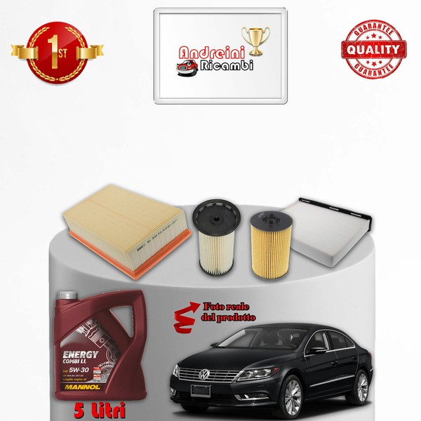 Wartungskit 4 Filter Und ÖL VW CC 2.0 TDI 110KW 150PS Ab 2015-image