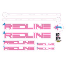 1990 Redline - THREE - Pink and White Decal set