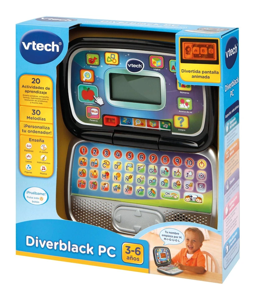 VTech Diver PC Handheld Games For Kids ‎3 Years and Up Black/Grey NEW (SPANISH) - Image 2 of 4
