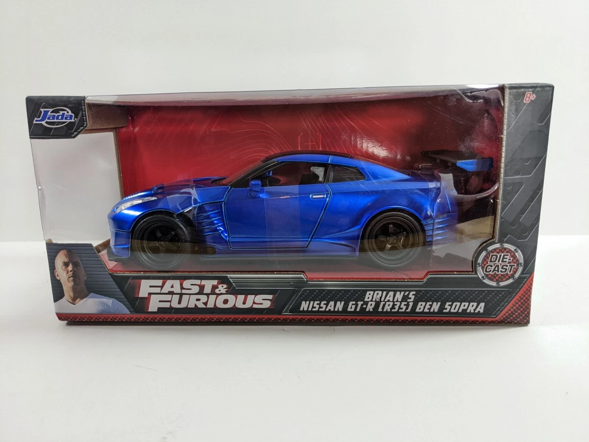 JADA Fast and Furious 9 Brian's Nissan GT-R R35 Ben Sopra Blue Diecast Car  1/32