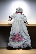 Handmade Needlepoint Pillowcase Doll Amish Faceless Embroidered Doll