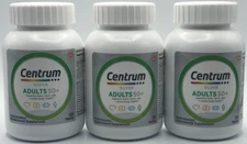 3PK Centrum Silver Adults 50+ ~ 125 Tablets Each ~ EXP 3/26 & 5/26~ FAST SHIP
