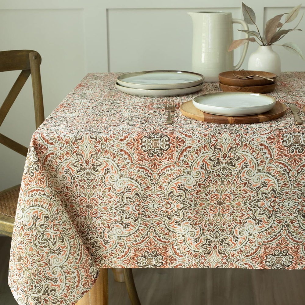 Echo Spillproof Fabric Tablecloth for Fall, Harvest, and Thanksgiving