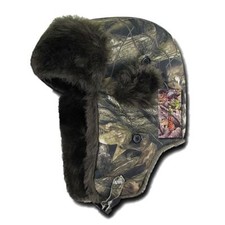 Camouflage Camo Aviator Faux Fur Winter Ski Trooper Trapper Ear Flap Hat L/XL