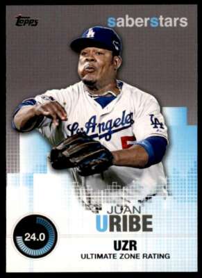 2014 TOPPS SABERSTARS JUAN URIBE LOS ANGELES DODGERS #SST-18