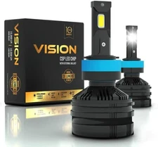 DS18 VTLH11 VISION H11 CSP Chip LED Headlight Bulbs Hyper Luminance 6000K