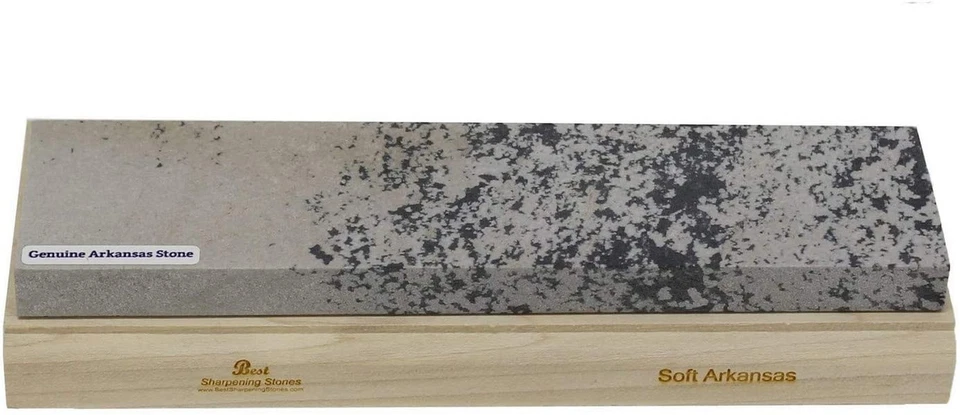 Arkansas Sharpening Stone Set - Wood Mounted 8" - Image 3 of 4
