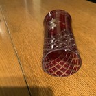 Bohemian Czech Crystal Hurricane Shade~Candle Chimney~Ruby Red~Cut to Clear~7” T — photo 7