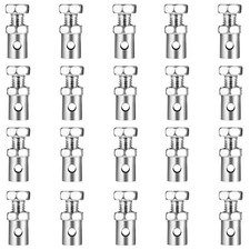 20PCS Throttle Cable Ends 1/8"Universal Throttle Cable Repair Kit,Silver Go Kart