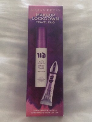 URBAN DECAY MAKEUP LOCKDOWN TRAVEL DUO; SETTING SPRAY EYESHADOW