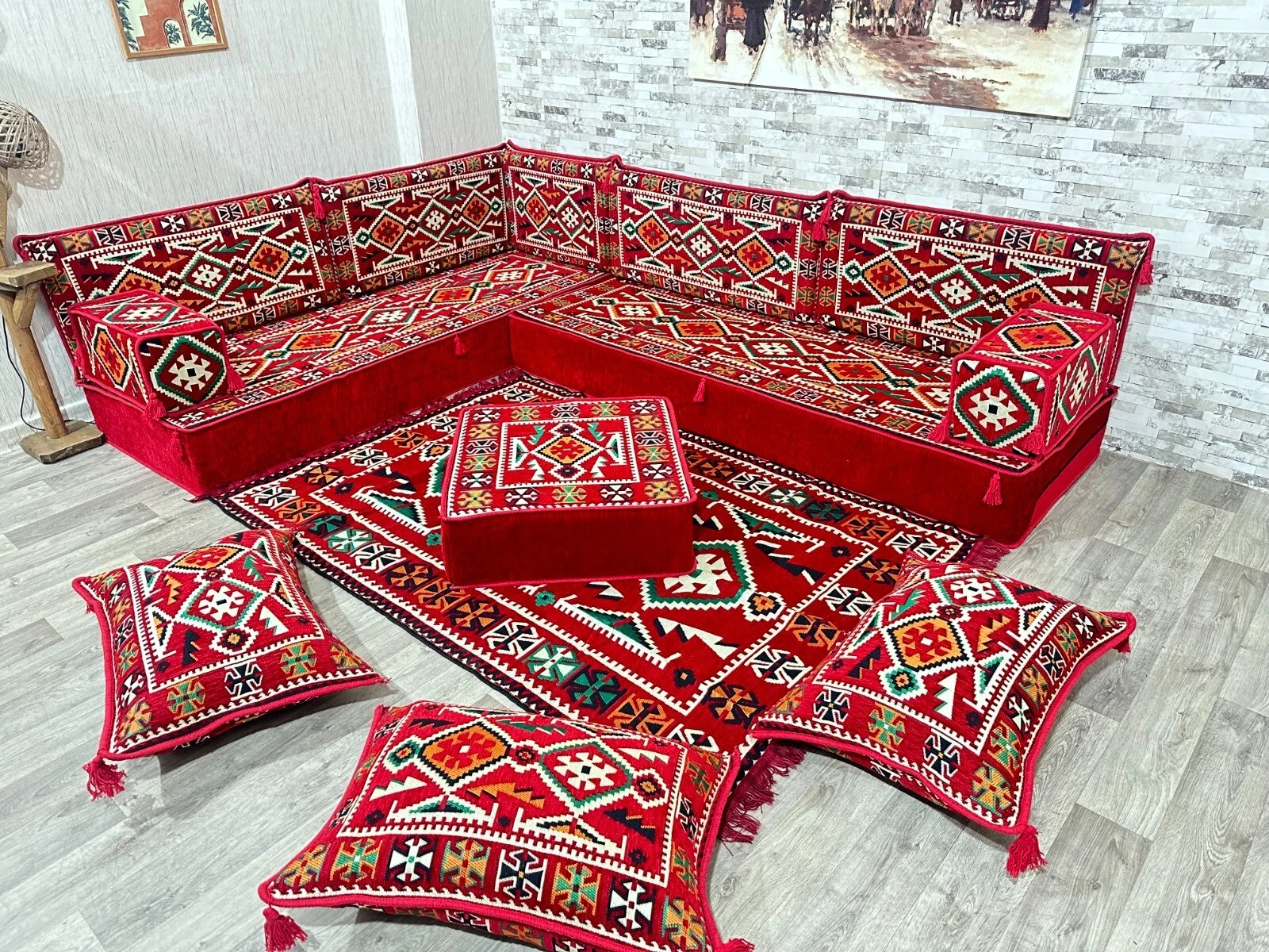 Oriental Sofa, Seating Area, Oriental Seating Area Set, Arabic Corner Majlis