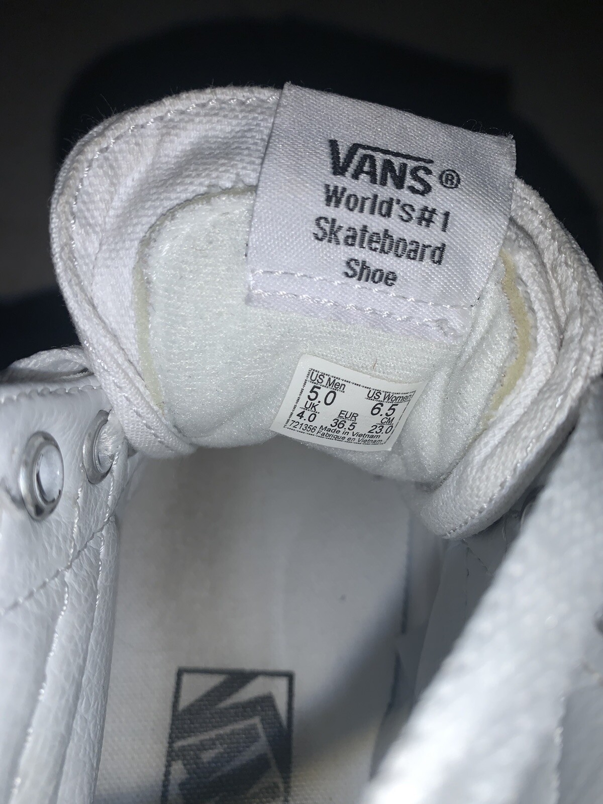 vans 6.5 womens in cm