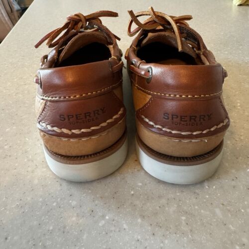 Zapatos Sperry Top Deslizantes Barco Dos Tonos Cuero Marrón Para Mujer’s 6 Usados en Excelente Condición Envío Gratuito - Imagen 3 de 8