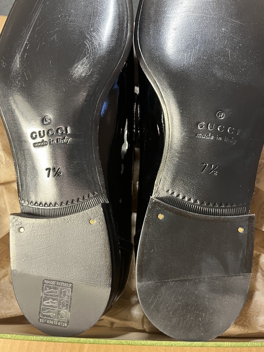 NIB Men’s Gucci Interlocking G Patent Leather Loafers 9.5 Gucci Men main image 3