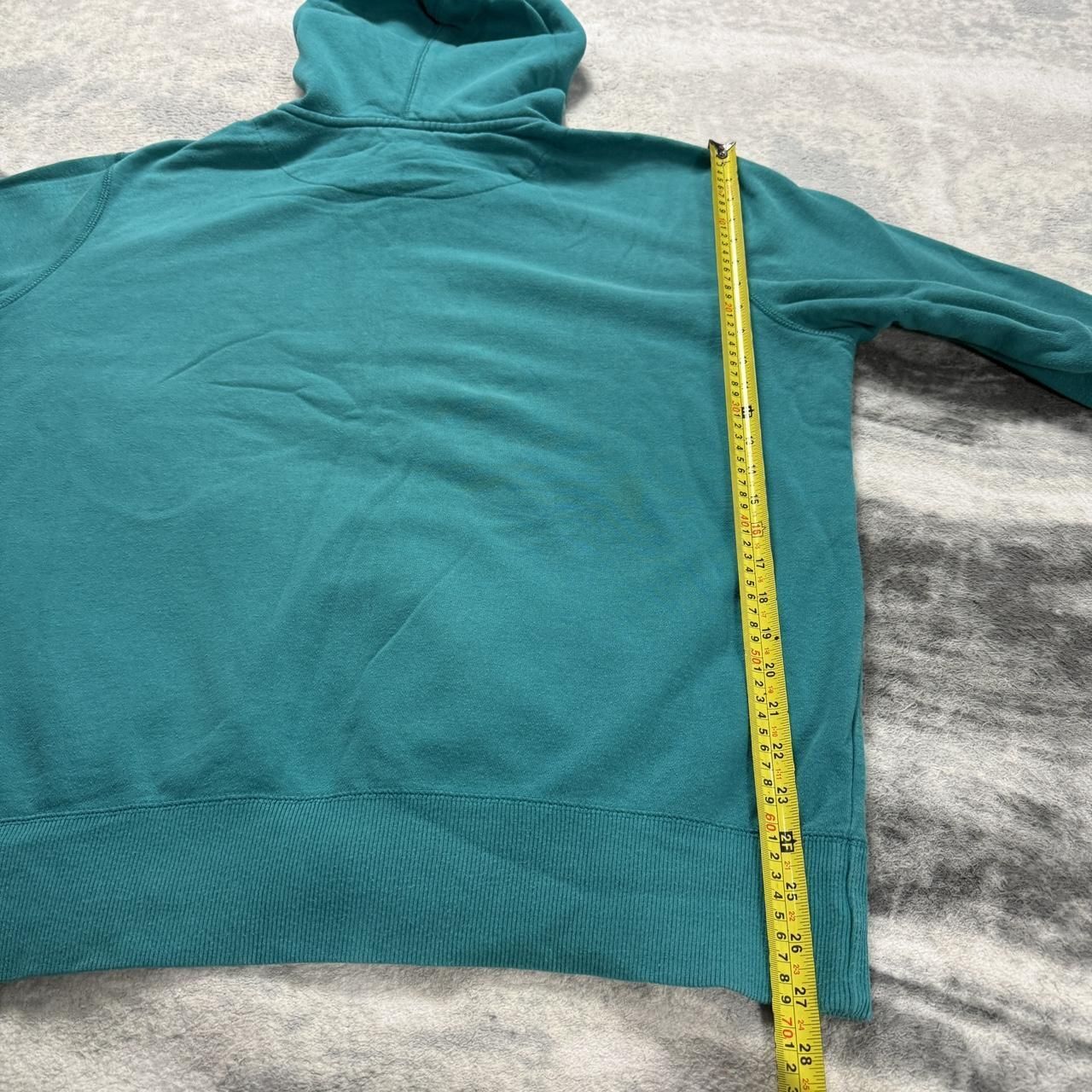 VTG Nike 2000s Turquoise Full Zip Mini Swoosh Sz XL Oversized Heavyweight Hoodie image 6