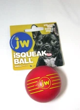 JW Pet iSqueak Assorted  Dog  Ball Red