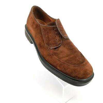Johnston & Murphy (Italy) 15-1544 Brown Suede Stitched Moc 