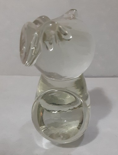 Statuina gufo fermacarte vetro artistico trasparente vintage azione internazionale LTD - Foto 4 di 5