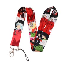 Inuyasha Manga Anime Series Inuyasha Kagome Themed Red ID Badge Holder Lanyard