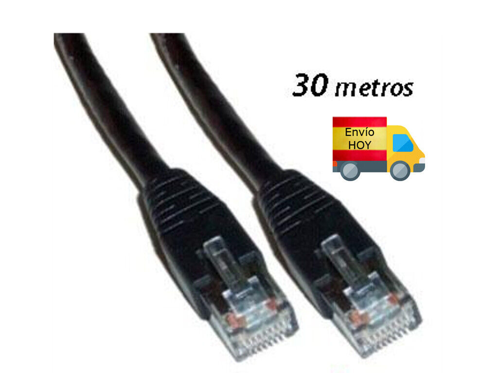 Cable Red Lan Ethernet 30m Cat5 30 Metros Envio Hoy Gratis