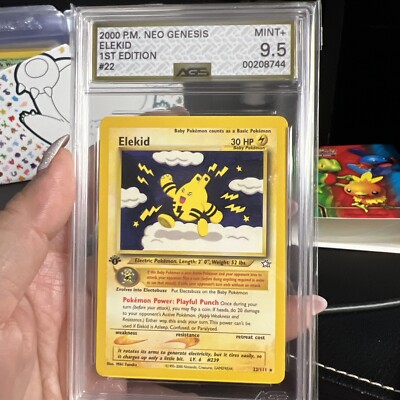 Pokemon Neo Genesis 1st Edition Elekid 22/111 Graded AGS 9.5 MINT