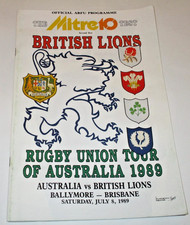 BRITISH LIONS 1989 2nd TEST v AUSTRALIA RUGBY PROGRAMME