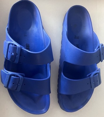 BIRKENSTOCK Eva Women s 7 BLUE Slides BIRKENSTOCKS 2 Adjustable Straps Sandals