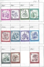 187 timbres Autriche oblitérés et neufs (*) avec le BF n° 12 (**)