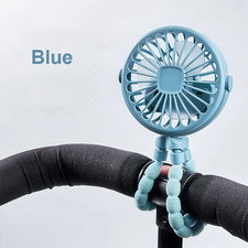 Baby Stroller Fan Folding Portable Octopus Mini Fan USB Rechargeable 3 Speed Han