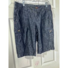 LADIES TOMMY HILFIGER CARGO DENIM SHORTS Size 4