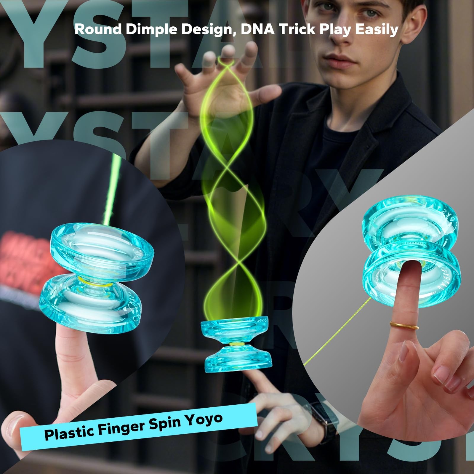 MAGICYOYO K2 Crystal Professional Finger Spin Yoyo, Responsive Yoyo for Kids ...