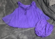 purple babydoll Nightie and panty set L made in USA grandmacore