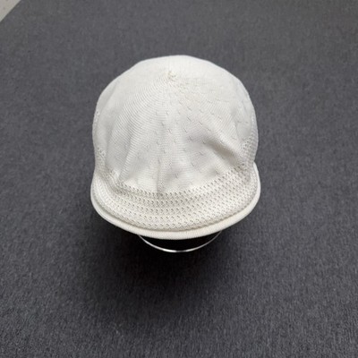 Kangol Flat Hat Men Large White Made In UK Classic Preppy