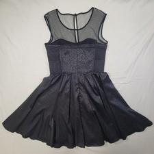 GUESS Sleeveless Black Leopard Dress Women's Size 10 Polyester/Spandex Blend