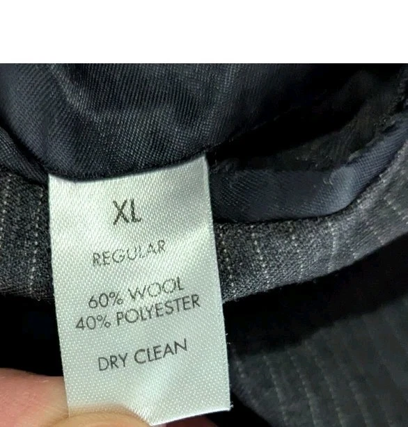 Calça Jaqueta Calvin Klein Masculina Tamanho XL Cinza Listrada Lã 2 Botões 38x32 - Imagem 4 de 4