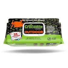Crocodile Cloth Outdoor White Cloth 10 in. W X 15 in. L 80 wipes 6610