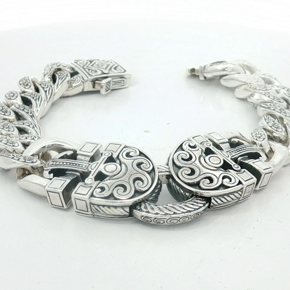 Konstantino Sterling Silver Large Link Anchor Bracelet BKJ367-131 New 109.9 gram - Image 3 of 4