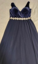 Blue Evening Dress Size 4 Has Damage At Bottom