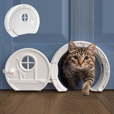 Gnome Door Cat Door for Interior Doors - Stylish and Functional with No Flap...