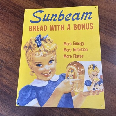 SUNBEAM BREAD -  METAL SIGN 8''X12'' RETRO OLD DAYS  WALL ART